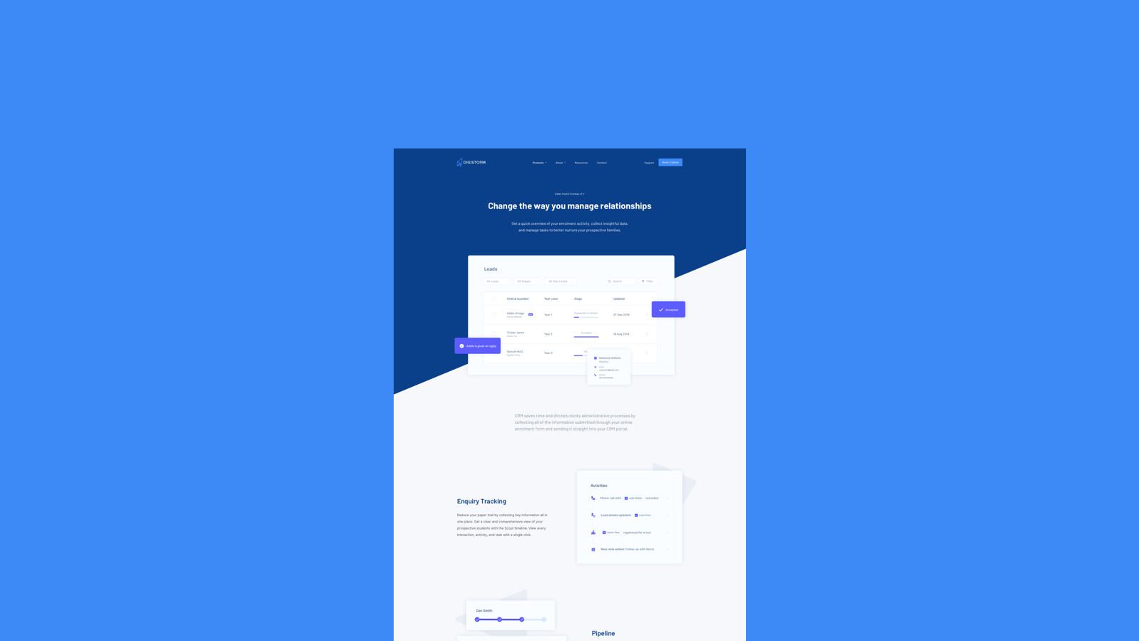 Digistorm — page layout