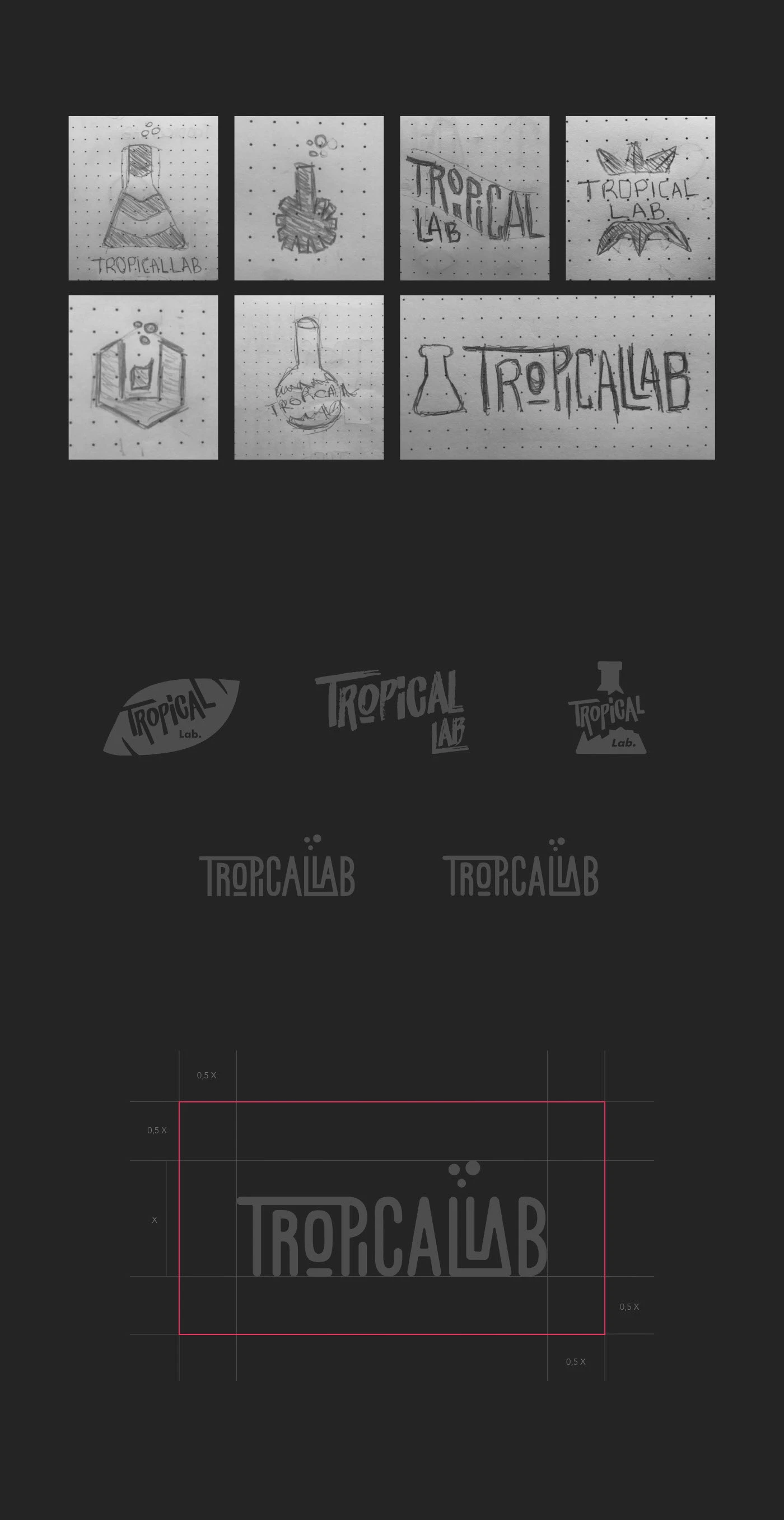 Tropical Lab — logo process and exploration