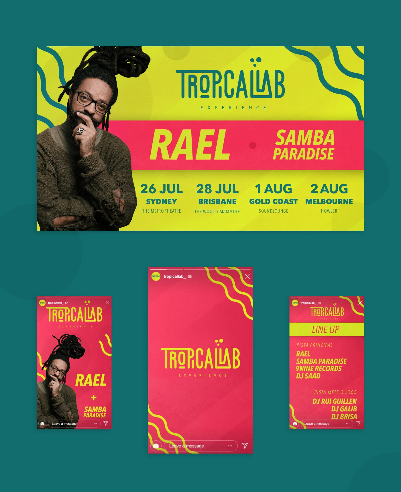 Tropical Lab — posters and event graphics